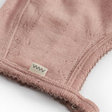 Hoody, Wool Pointelle Beanie - Burnt Rose