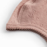 Hoody, Wool Pointelle Beanie - Burnt Rose