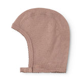 Hoody, Wool Pointelle Beanie - Burnt Rose