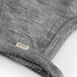 Hoody, Wool Pointelle Beanie - Gray Melange
