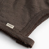 Hoody, Wool Pointelle Hat - Terre