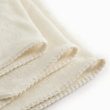 Alida, Wool Pointelle Baby Blanket - Natural
