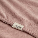 Alida, Wool Pointelle Baby Blanket - Burnt Rose