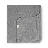Alida, Wool Pointelle Baby Blanket - Grey Melange