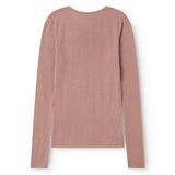 Tamra W, Wool Pointelle T-Shirt - Burnt Rose