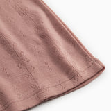 Tamra W, Wool Pointelle T-Shirt - Burnt Rose