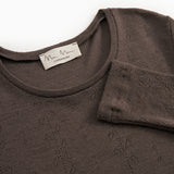 Tamra W, Wool Pointelle T-shirt - Terre