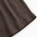 Tamra W, Wool Pointelle T-shirt - Terre