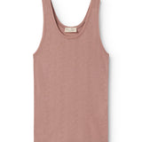 Tevo W, Wool Pointelle Undershirt - Burnt Rose