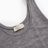 Tevo W, Wool Pointelle Undershirt - Grey Melange