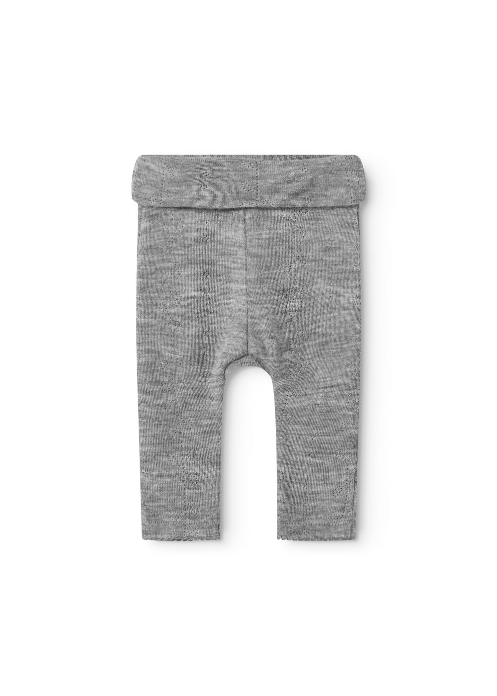 Piva, Wool Pointelle Trousers - Grey Melange