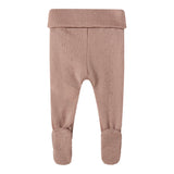 Pixa, Wool Pointelle Trousers - Burnt Rose