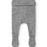 Pixa, Wool Pointelle Trousers - Grey Melange