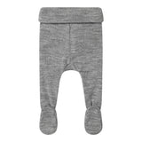Pixa, Wool Pointelle Trousers - Grey Melange