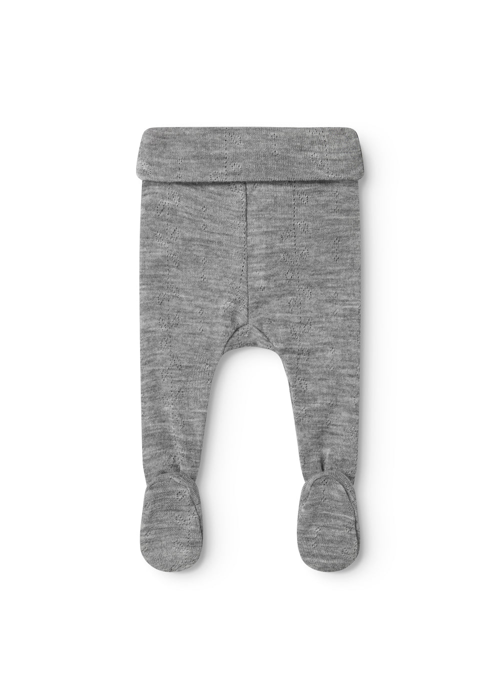Pixa, Wool Pointelle Trousers - Grey Melange