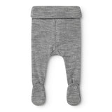 Pixa, Wool Pointelle Trousers - Grey Melange