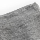 Pixa, Wool Pointelle Trousers - Grey Melange