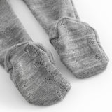 Pixa, Wool Pointelle Trousers - Grey Melange