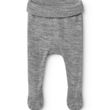 Pixa, Wool Pointelle Trousers - Grey Melange