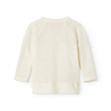 Tut Wrap LS, Wool Pointelle Blouse - Natural