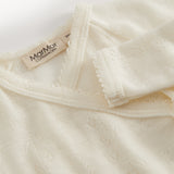 Tut Wrap LS, Wool Pointelle Blouse - Natural