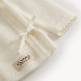 Tut Wrap LS, Wool Pointelle Blouse - Natural