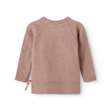 Tut Wrap LS, Wool Pointelle Blouse - Burnt Rose