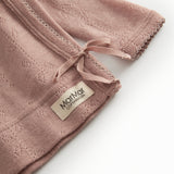 Tut Wrap LS, Wool Pointelle Blouse - Burnt Rose