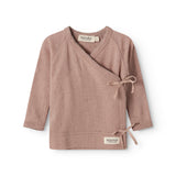 Tut Wrap LS, Wool Pointelle Blouse - Burnt Rose