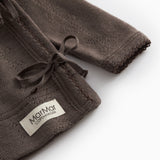 Tut Wrap LS, Wool Pointelle Blouse - Terre