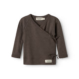 Tut Wrap LS, Wool Pointelle Blouse - Terre