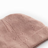 Aiko, Wool Pointelle Beanie - Burnt Rose