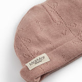 Aiko, Wool Pointelle Beanie - Burnt Rose