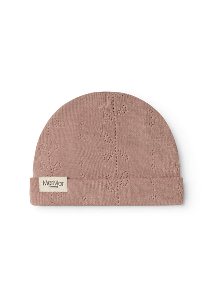 Aiko, Wool Pointelle Beanie - Burnt Rose – MarMar Copenhagen