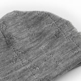 Aiko, Wool Pointelle Beanie - Gray Melange