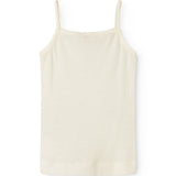 Strap Vest, Wool Pointelle Undershirt - Natural