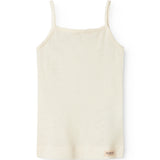Strap Vest, Wool Pointelle Undershirt - Natural