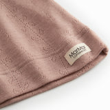 Strap Vest, Wool Pointelle Undershirt - Burnt Rose