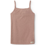 Strap Vest, Wool Pointelle Undershirt - Burnt Rose