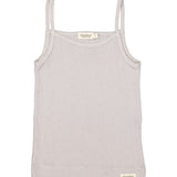 Strap Vest, Wool Pointelle Undershirt - Soft Dove