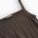 Strap Vest, Wool Pointelle Undershirt - Terre