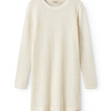 Night Dress, Wool Pointelle Sleepwear - Natural