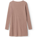 Night Dress, Wool Pointelle Sleepwear - Burnt Rose