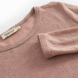 Night Dress, Wool Pointelle Sleepwear - Burnt Rose