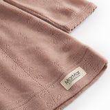 Night Dress, Wool Pointelle Sleepwear - Burnt Rose