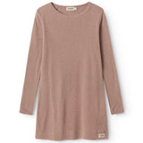 Night Dress, Wool Pointelle Sleepwear - Burnt Rose