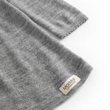 Night Dress, Wool Pointelle Sleepwear - Grey Melange