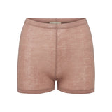 Poe W, Wool Pointelle Briefs - Burnt Rose