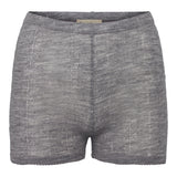 Poe W, Wool Pointelle Underpants - Grey Melange