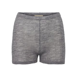 Poe W, Wool Pointelle Underpants - Grey Melange